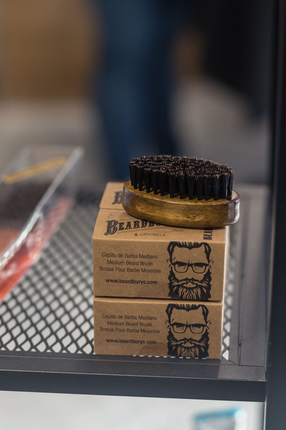 Detalle de cepillo para barba